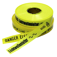 Leitungswarnband 35X0,15 Achtung Starkstromkabel Rolle