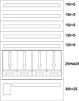 Unterputz-Zhlerverteiler Obersterr./Salzburg BP-U-3S-EN-1000/1