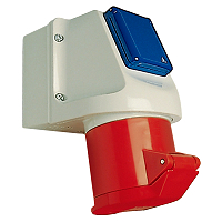 CEE Wandsteckdose 5x32A mit Steckdose 16 A 2 P+E