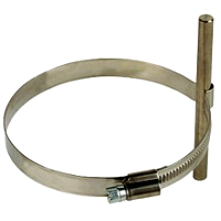 Leitungshalter f. Rd 8mm NIRO f. Regenfallrohre D 100-120mm 200089 Dehn