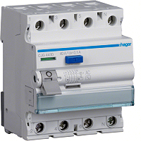 HAGER CJG444D FI-Schalter 4P 40A 100mA G/A-VS