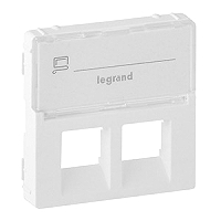 Valena Life Abdeckung RJ11/RJ45 mit Beschriftungsfeld 2-fach