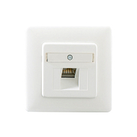 RUTENBECK 138112030 Anschlussdose 1-fach Cat6 ClassE-8 Up m. Abedeckung, polarw.