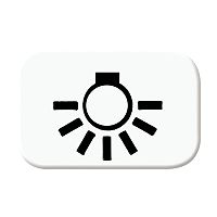 Tastersymbol mit Symbol Lichtalpinwei� - balance�SI / Refle