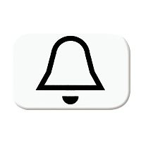 Tastersymbol mit Symbol Klingel alpinwei� - balance�SI / Ref