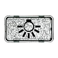 Tastersymbol mit Symbol ''Licht'' transparent klar - Allwett