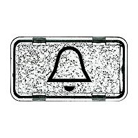 Tastersymbol mit Symbol ''Klingel'' transparent klar - Allwe