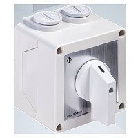 Umschalter m.0 25A,3pol.,'1-0-2',60Grad,AP-Geh.IP42