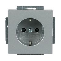 SCHUKO Steckdosen-Einsatz Safety+ alusilber - Plattform 63
