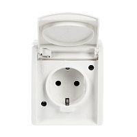 SCHUKO Steckdose mit Klappdeckel abschlie�bar 16 A alpinwei�