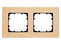 DELTA miro Rahmen 2-fach Echtmaterial ahorn Holzart wenge Ab