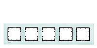 DELTA miro Glas kristallgr�n Rahmen 5-fach, ohne Siemens-Log