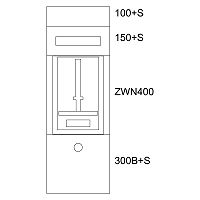 Zaehlerverteiler AP,VZ,1ZP,1NR,BEWAG,B400xH1060x262,5mm
