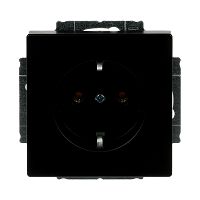 SCHUKO Steckdosen-Einsatz schwarz matt - Plattform 63