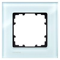 DELTA miro Glas kristallgr�n Rahmen 1-fach, ohne Siemens-Log