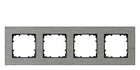 DELTA miro Aluminium natur Rahmen 4-fach