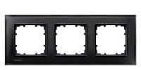 DELTA miro Glas schwarz Rahmen3-fach