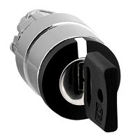 Schl�sselschalter FrontelementXB4, Metall, 22mm, sw, 3 Stel