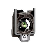 Lampenfassung+Befestigungsflansch, XB4, Metall, wei�, LED, S