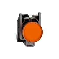 Leuchtmelder, XB4, Metall, 22mm, orange, LED, glatte Kalotte