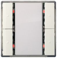 KNX Taster 2-fach mit Status-LED, i-system,titanwei�, ohne U