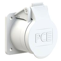 CEE-Anbausteckdose gerade 55x55mm 32A 3p 24/42VDC IP44/IP54