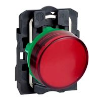 Leuchtmelder, XB5, Kunststoff,rot, 22mm, LED, glatte Kalott