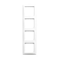 Abdeckrahmen 4-fach alpinwei�- Busch-balance�SI