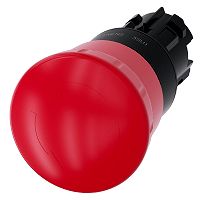 Not-Halt-Pilzdrucktaster, 22mm, rund, Kunststoff, rot, Drehe