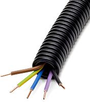 HFT-Panzerflexrohr,20mm,biegs,vorverdr,halogenfr,H07Z1-U5x1,5mm br,vio,vl,gegn