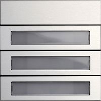 Ruftastenmodul 3f System 106 Aluminium
