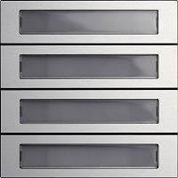 Ruftastenmodul 4f System 106 Aluminium