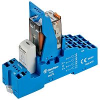 Koppelrelais Push-In-Klemmen,4 Wechsler 7A, Spule 24VAC