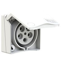CEE-Anbausteckdose Design 32A5p 6h IP44 (wei�)