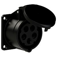 CEE-Anbausteckdose gerade (70x70mm) 16A 5p 6h IP44/IP54 sch