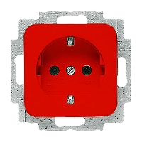 SCHUKO Steckdosen-Einsatz rot- Reflex SI