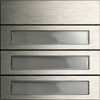 Ruftastenmodul 3f System 106 Edelstahl V4A