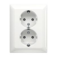 SCHUKO Doppelsteckdose alpinwei� - Busch-balance SI