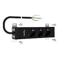 Steckdosenleiste, Resi9 KV, 3Stecker 16A 2P+E, 2m Kabel