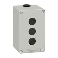 Leergeh�use XAP, Metall, grau,f�r 3x22mm, 80x130x77, M20