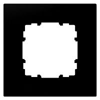 DELTA miro Kunststoff softschwarz Rahmen 1-fach 90x90mm