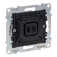SEANO Einsatz 2-fach USB-Ladesteckdose Typ C+C mit Ladestrom
