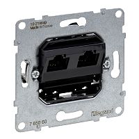 SEANO Einsatz Datendose 2 x RJ45, Kat. 5e, UTP, ungeschirmt