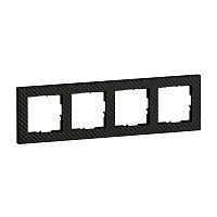 SEANO+ 4-fach Rahmen mit Echtmaterialoberfl�che in der Farba