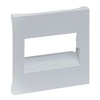 SEANO Abdeckung RJ45 f�r 1- und 2-fach Datendosen, Farbe: Al