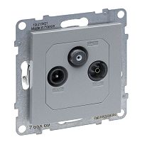 SEANO Enddose TV-R-SAT f�r HD-TV in der Farbausf�hrung Alumi
