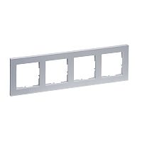 SEANO+ 4-fach Rahmen in der Farbausf�hrung Aluminium lackier