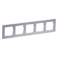 SEANO+ 5-fach Rahmen in der Farbausf�hrung Aluminium lackier