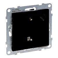SEANO Schuko-Steckdose + USB-Cmit Steckklemmen, Farbe: Schw