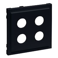 SEANO Abdeckung Lautsprecher 2-fach mit 4 mm-Buchse, Farbe: